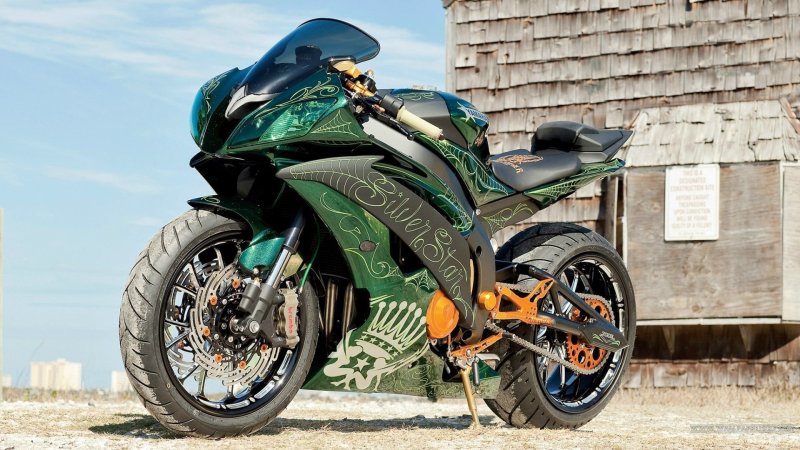 Yamaha r6 зеленый