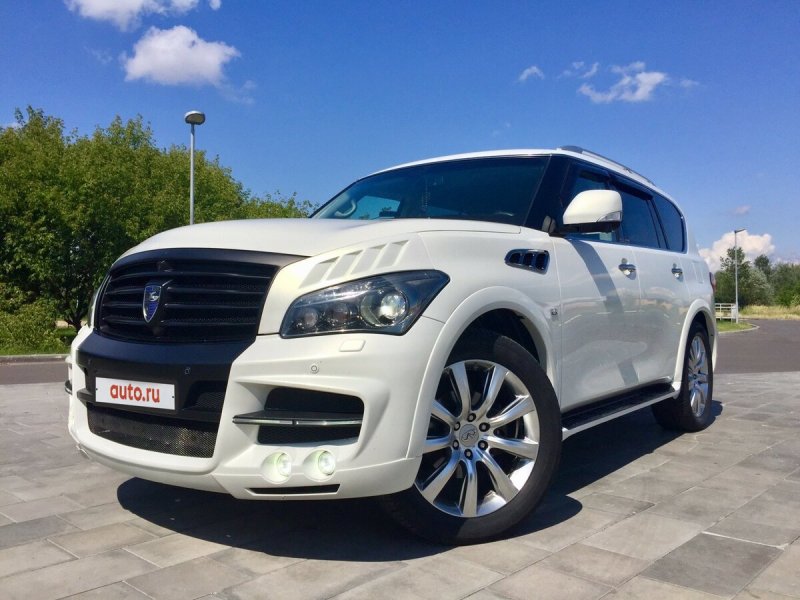 Инфинити qx80 2014 белый