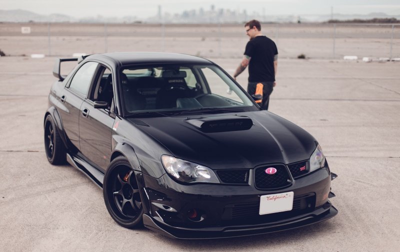 Subaru Impreza WRX STI 2007 черная