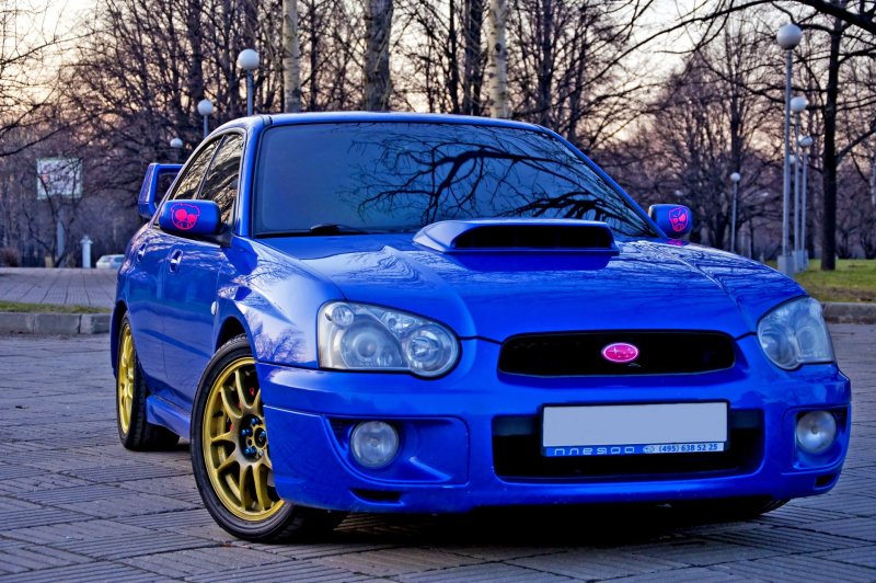 Subaru Impreza WRX STI 2004 красная