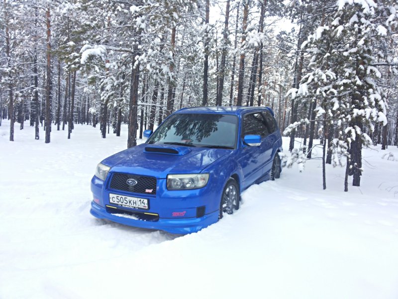 Subaru Forester sg5 снег