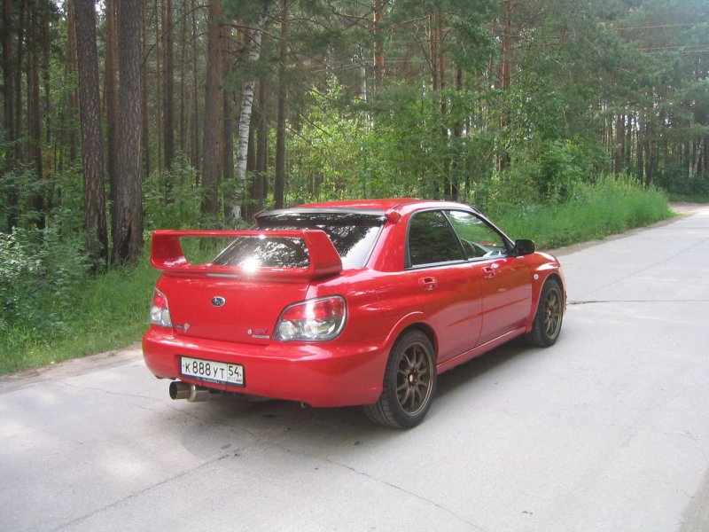 Subaru Impreza WRX STI 2007 красная