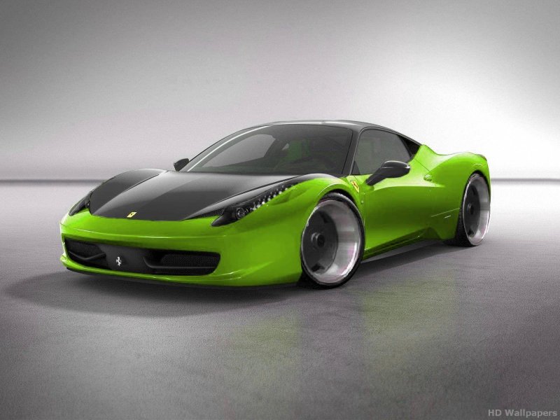 Ferrari 458 Italia зеленая