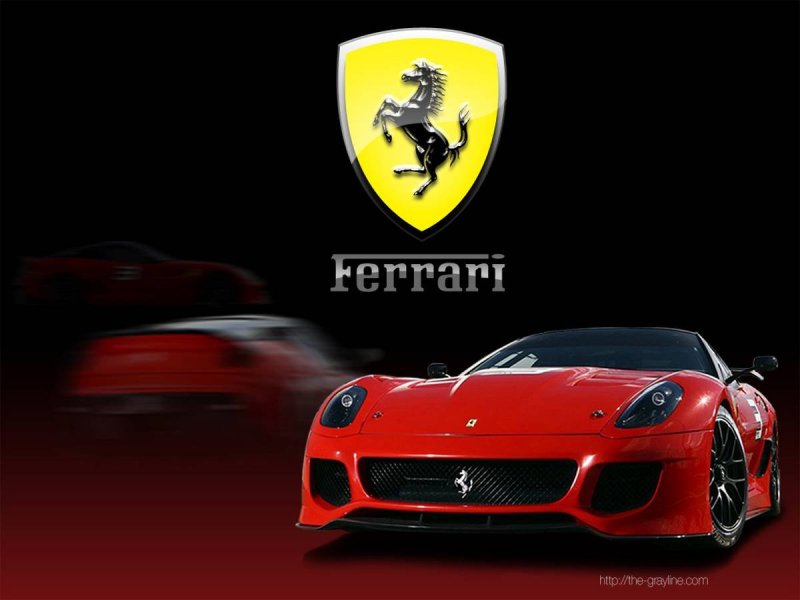 Ferrari значок на машине