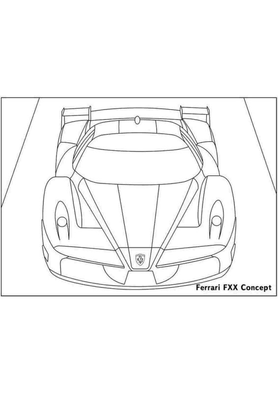 Раскраска Ferrari FXX