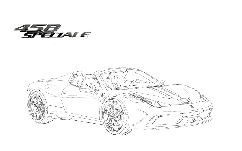 Ferrari 458 Italia чертеж