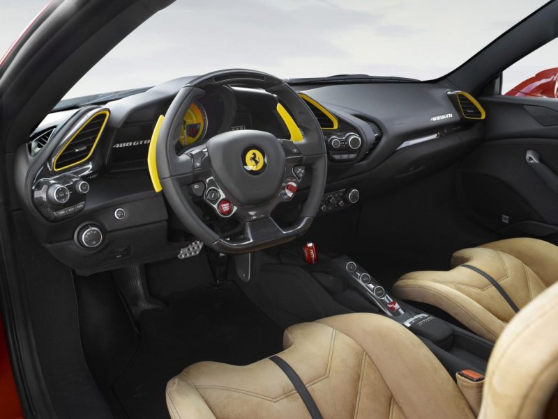 Ferrari 488 интерьер