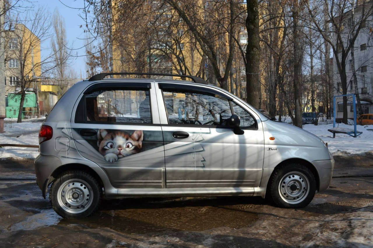 Аэрография на Daewoo Matiz на Красном