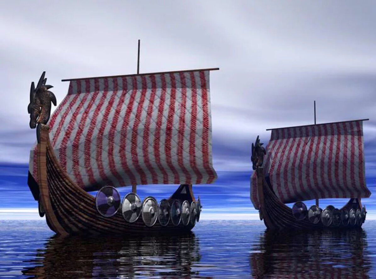 Ладья море. Норвегия дракар с викингами. Дракар норманнов. Драккар викингов. Дублинский дракар.