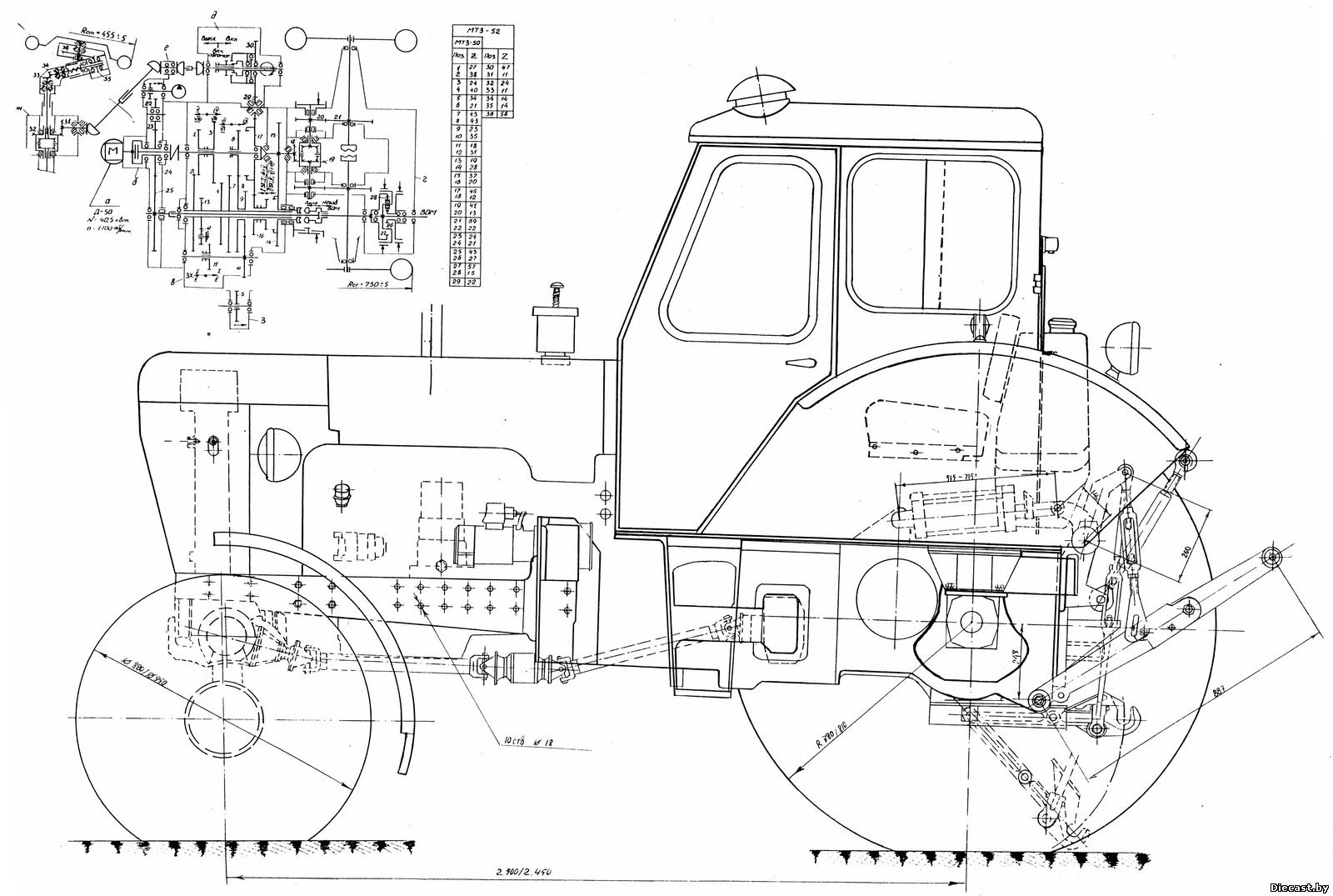 Схема кабины мтз 80