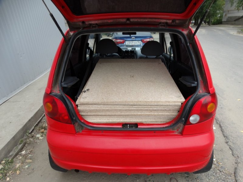 Daewoo Matiz вместительность багажника