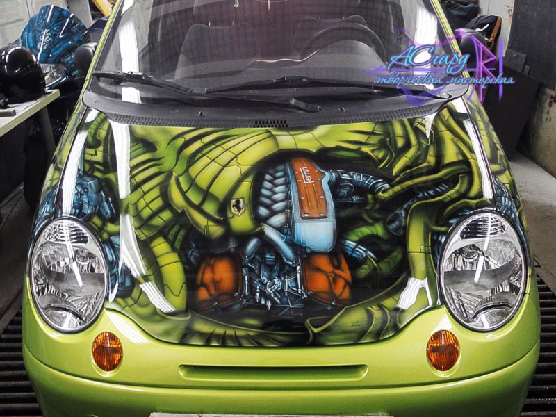 Аэрография на Daewoo Matiz на Красном