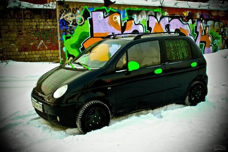 Daewoo Matiz ярко лайм