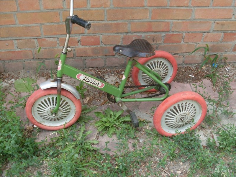 Детский трехколесный велосипед СССР Кроха