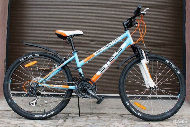 Стелс 400 велосипед оранжевый