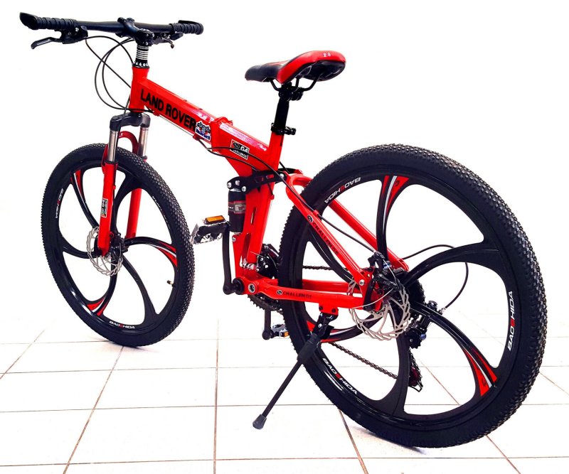 Велосипед ленд Ровер на литых дисках красный