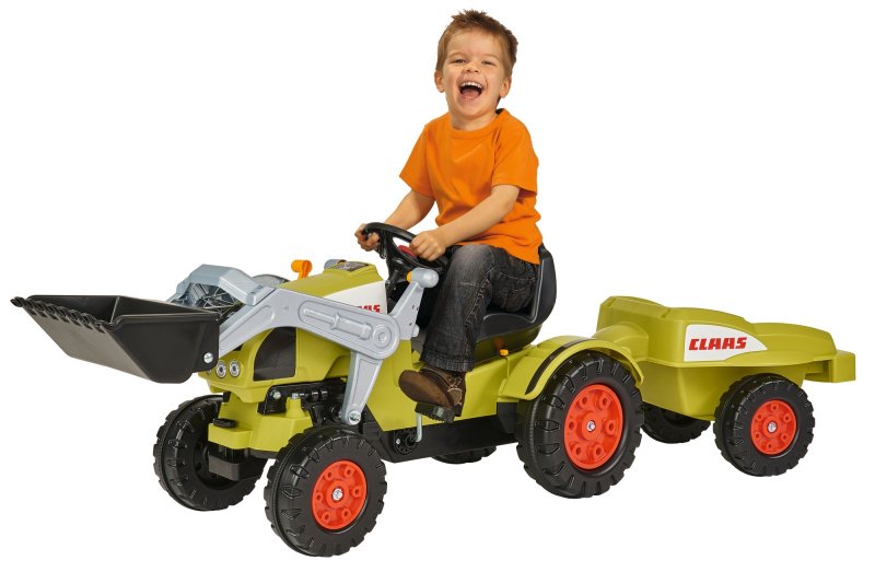 Детский педальный трактор погрузчик с прицепом CLAAS 800056553