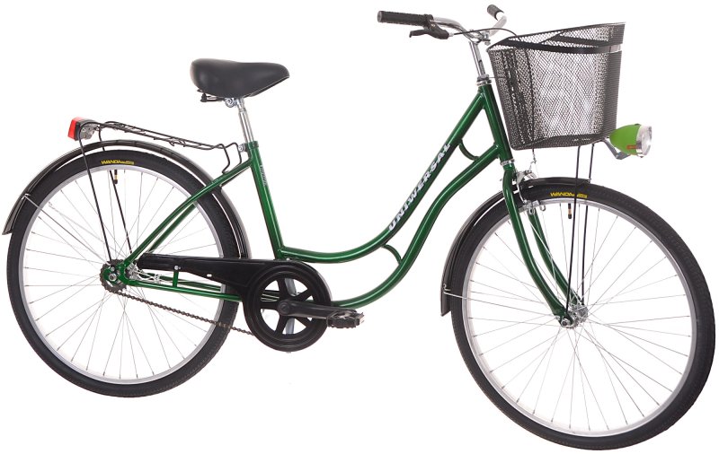 Велосипед женский двухколесный кумир 2810н зеленый с корзиной