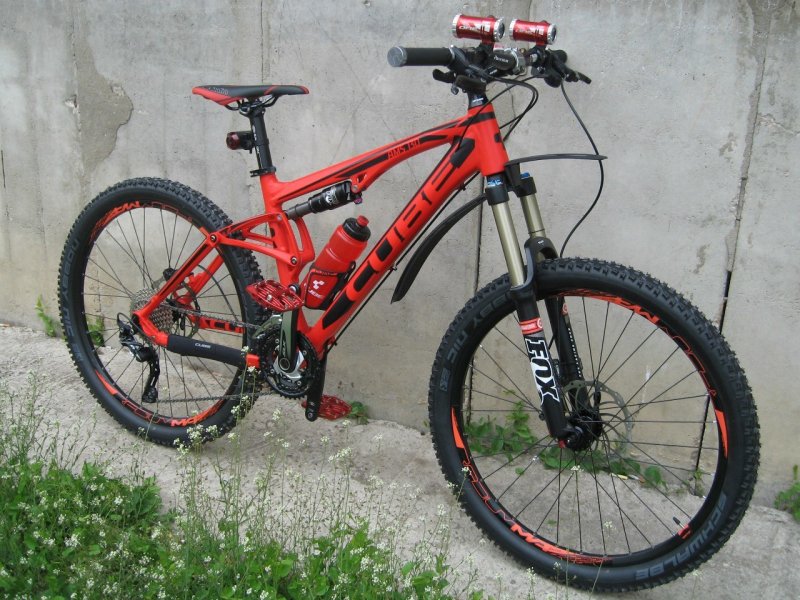 Велосипед двухподвес Trek черно-красный