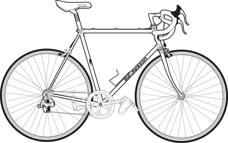 Раскраска шоссейный велосипед