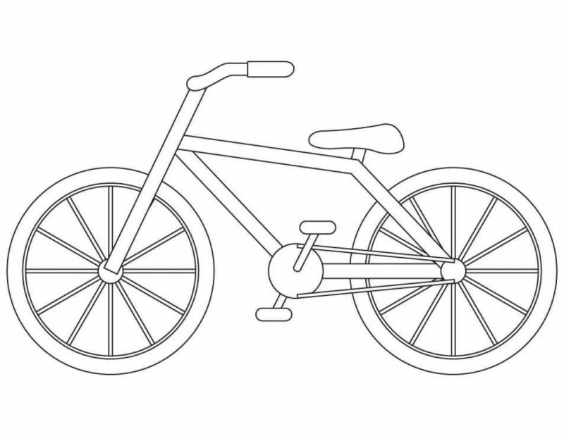 Велосипед раскраска для детей 7 лет