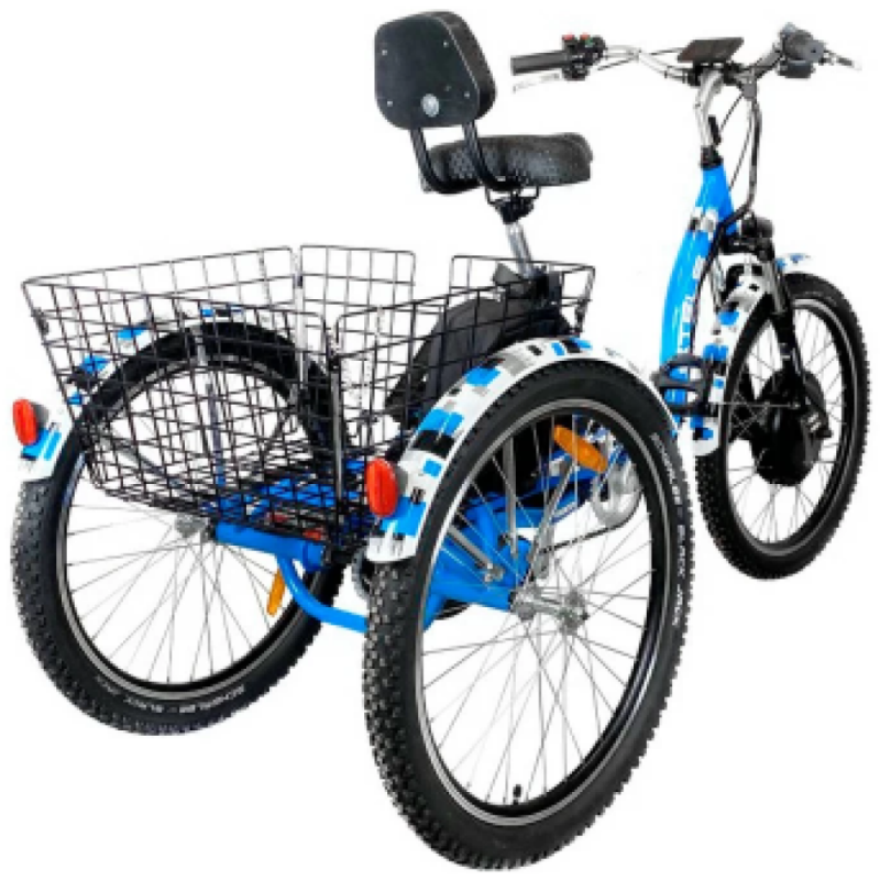 Электровелосипед трехколесный ok-350e 20"6 скор.