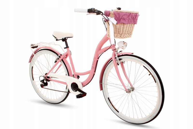 Женский городской велосипед 28 легкий дамка 7 Shimano корзина