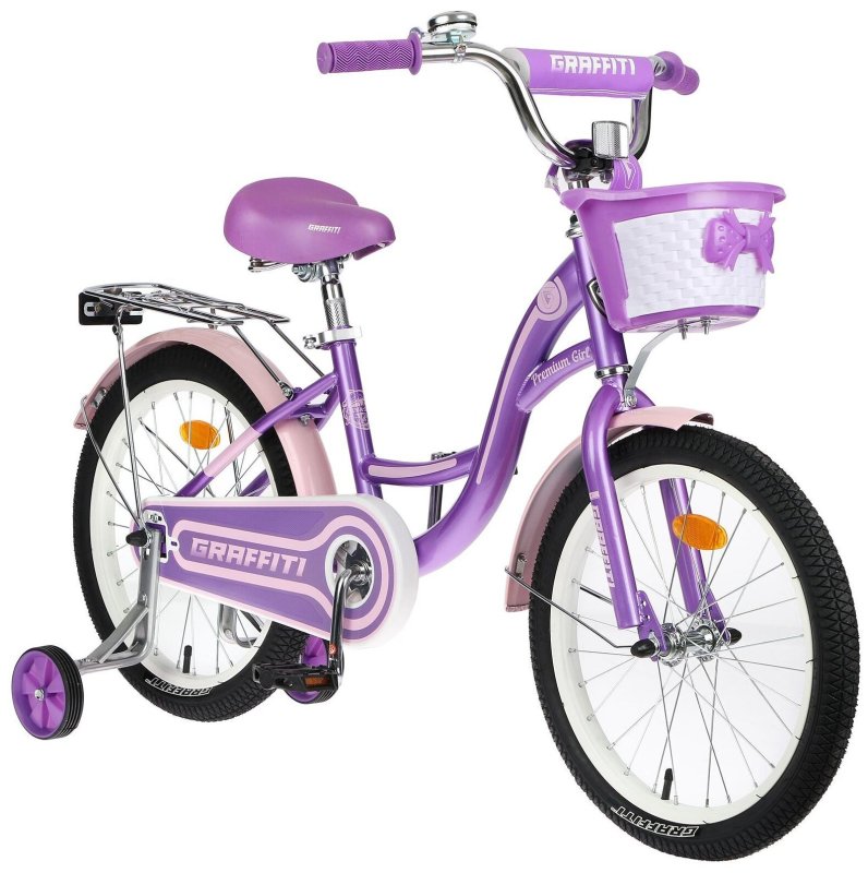 Велосипед 16" Graffiti Premium girl, цвет сиреневый/розовый