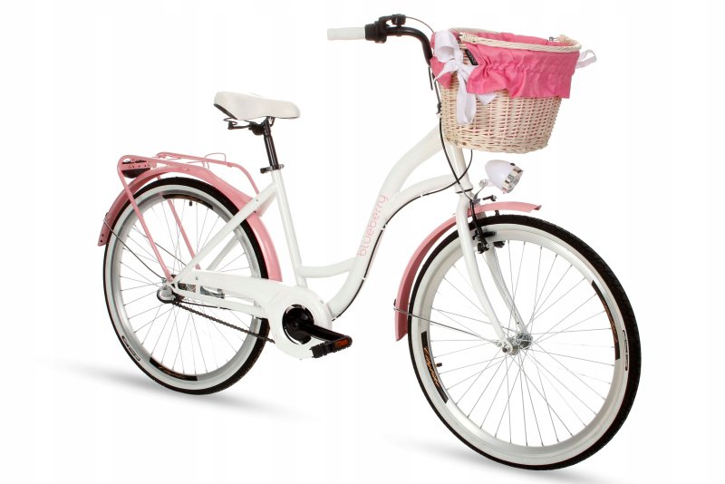 Велосипед Дамский стелс с корзиной белый