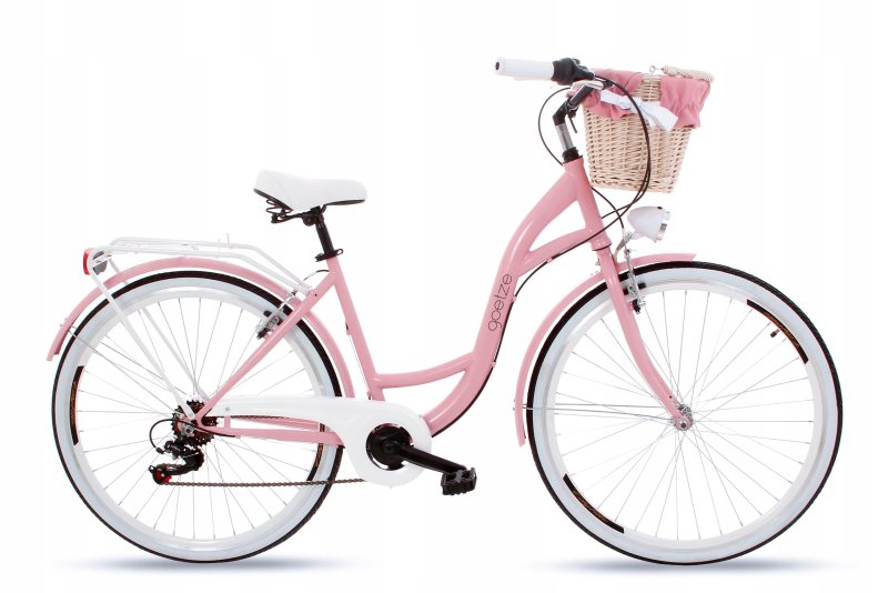 Женский городской велосипед 28 легкий дамка 7 Shimano корзина