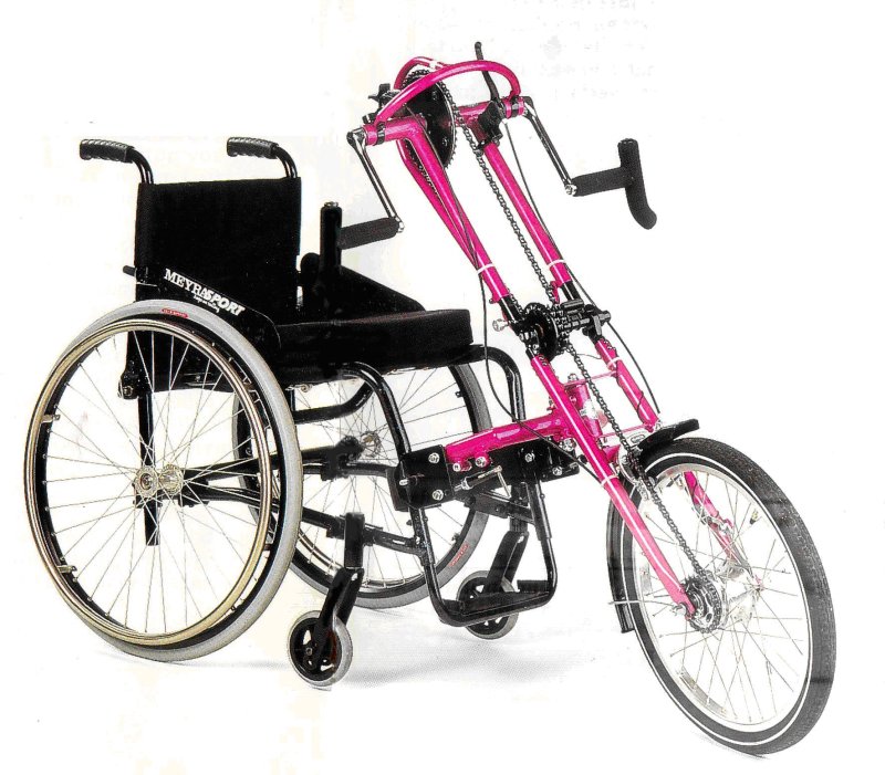 Инвалидная коляска с велосипедным приводом Искра