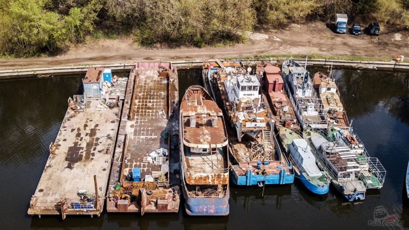 Затон Уфа кладбище кораблей