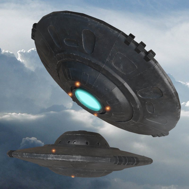 Модель Blender UFO летающая тарелка