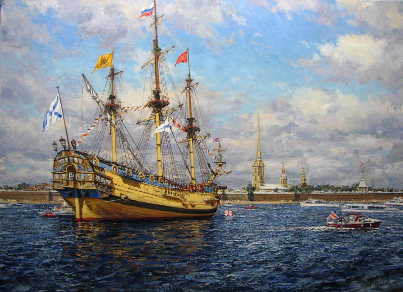 Корабль Полтава Петра 1 1712