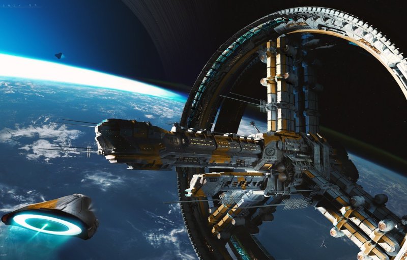 Космическая станция Sci-Fi Art