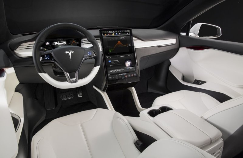 Тесла кроссовер model x салон