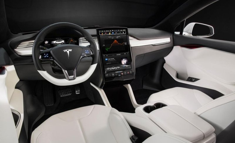 Тесла кроссовер model x салон