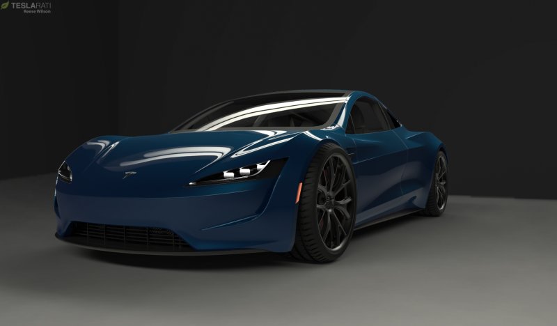 Tesla Motors Roadster 2020 синяя