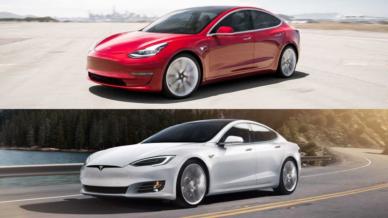 Tesla model 3 и model s