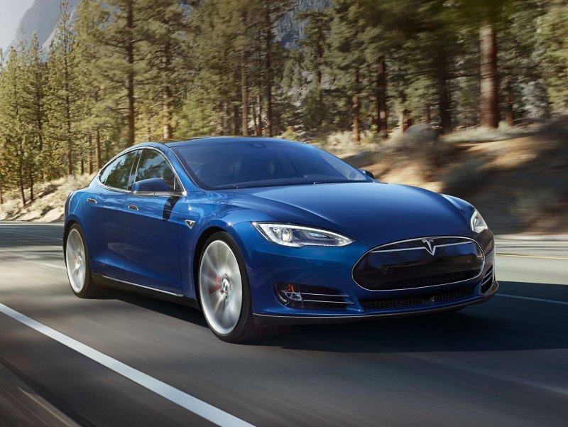 Tesla model s 75d синяя