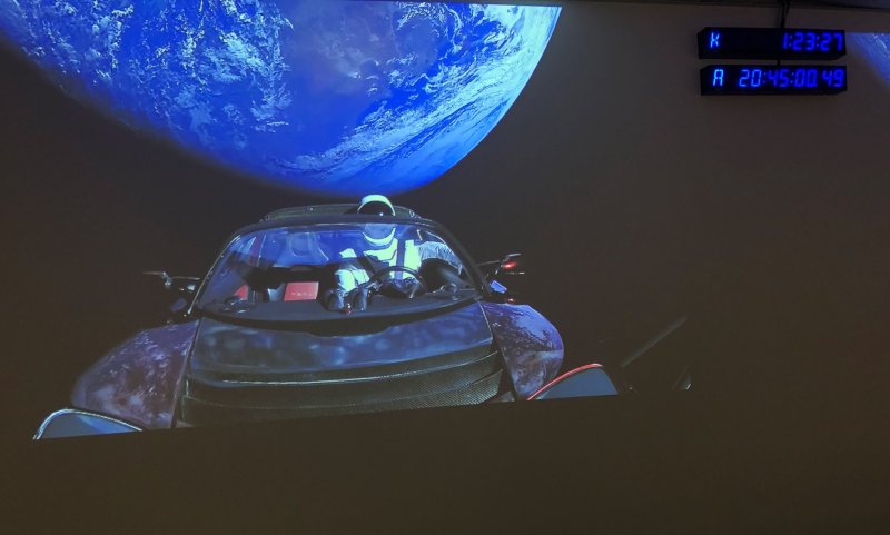 Тесла Илона маска в космосе