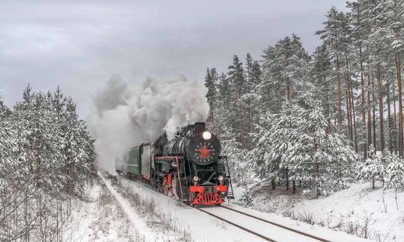 Ретро поезд Селигер