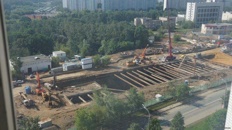 Строительство станции Домодедовская