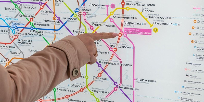 Схема метро Москвы Лефортово