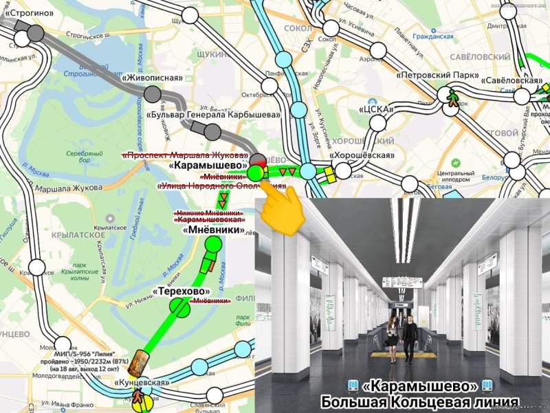 Станция метро народного ополчения на карте Москвы