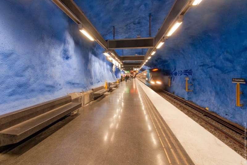 Синяя ветка метро в Стокгольме