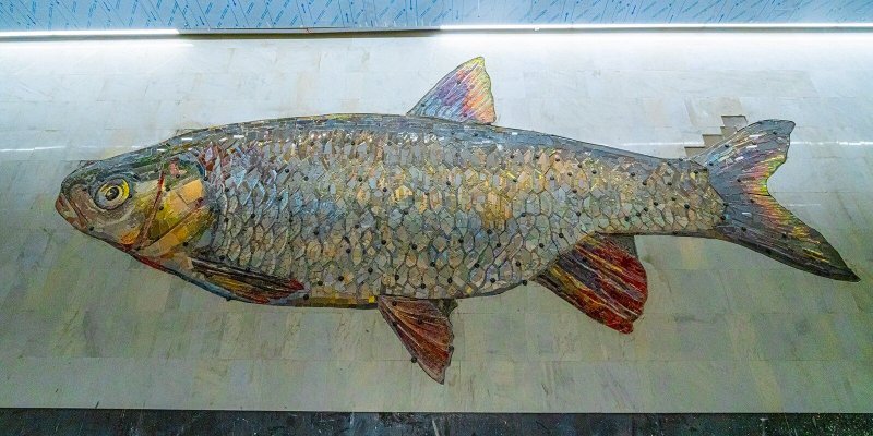 Нагатинский Затон мозаика рыбы