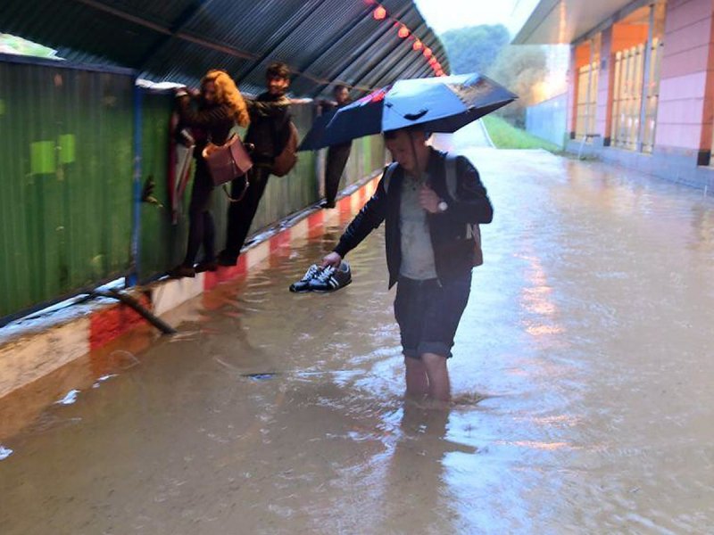 Потоп в метро в Москве 2020
