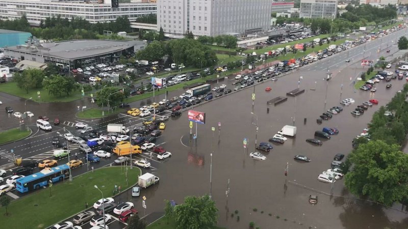 20.06.2020 Варшавское шоссе Москва затопило