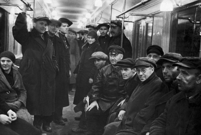 Стройка Московского метрополитена 1935